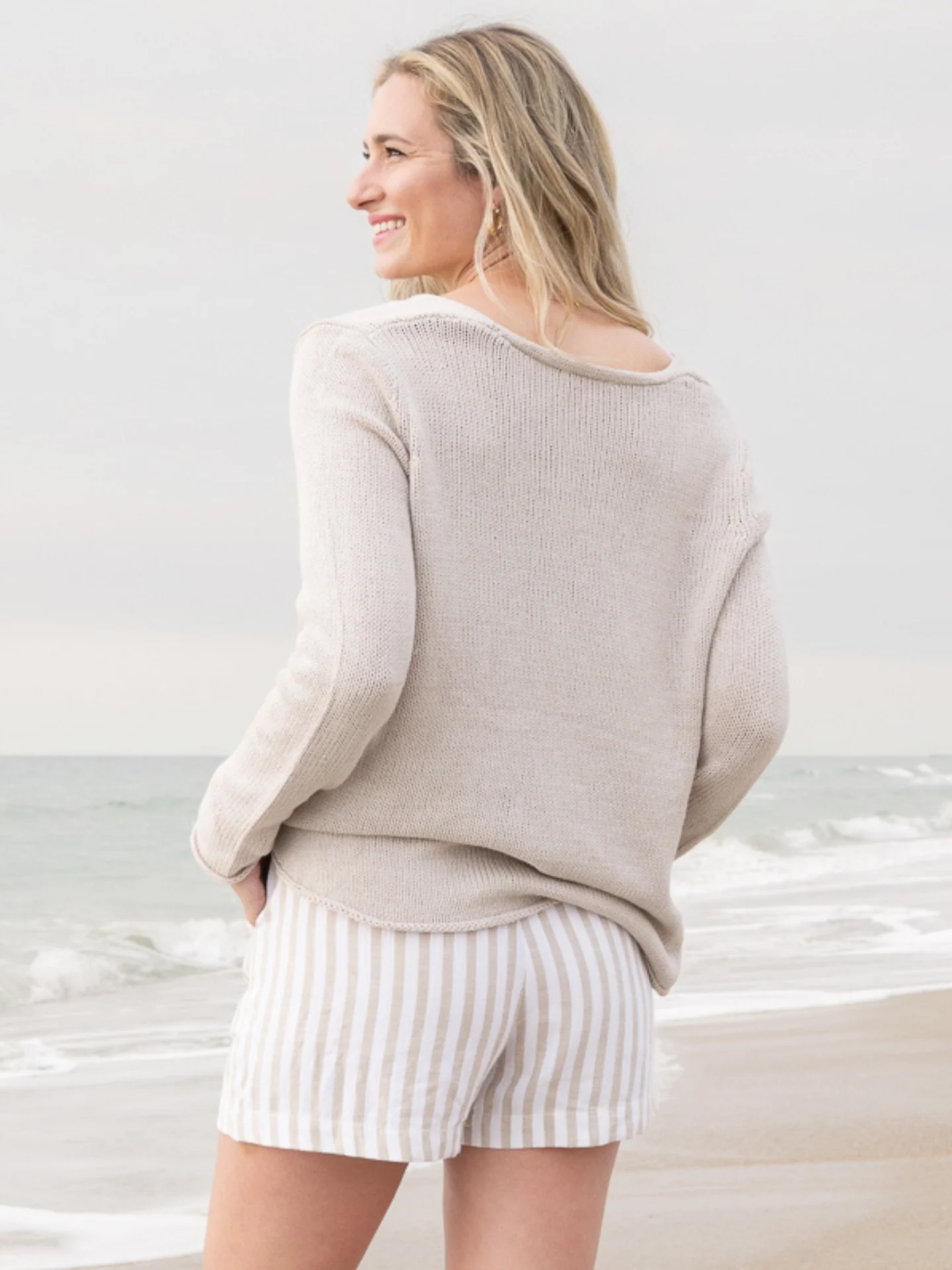 Beach V-Neck Sweater - Image 3