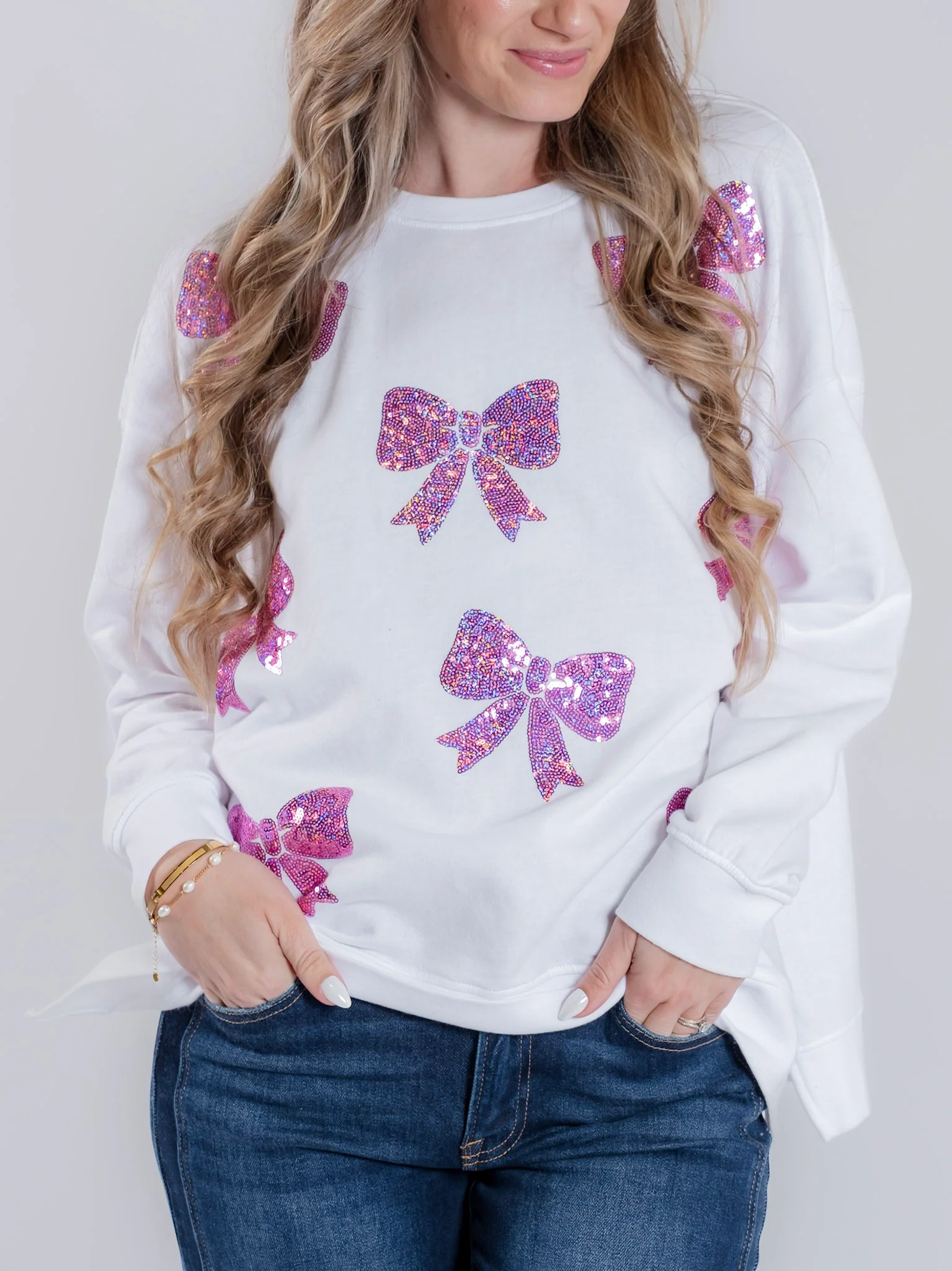 Bow Sparkle Sweatshirt - Image 3