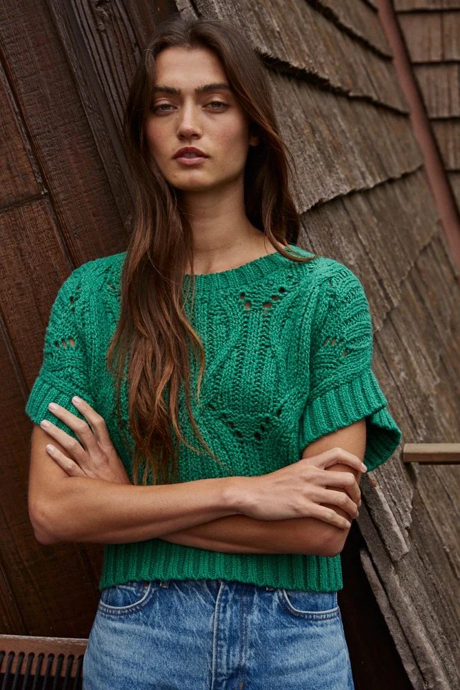 Cable Knit Sweater Top - Image 11