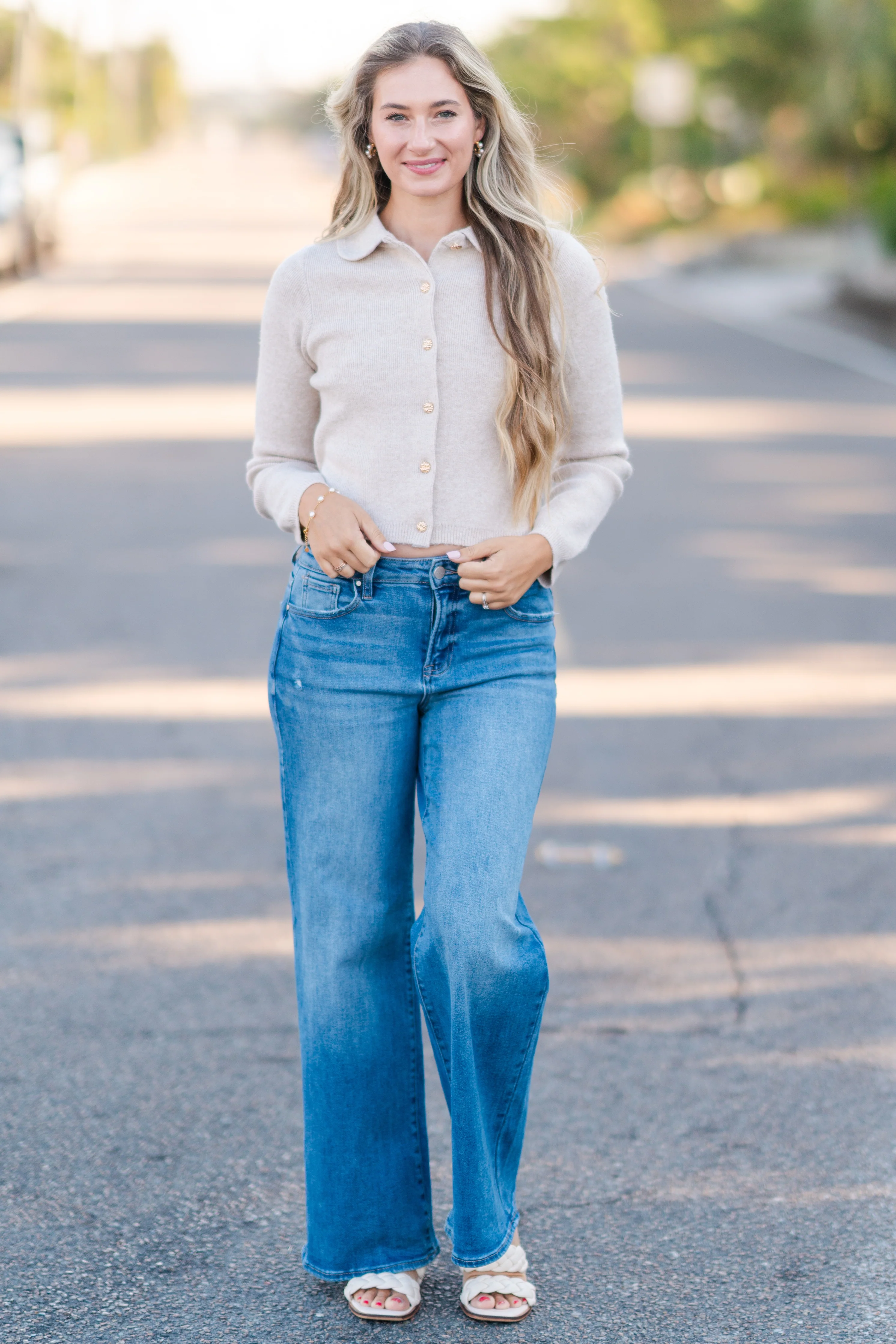 Risen Classic Wide Leg Denim Jeans - Image 3