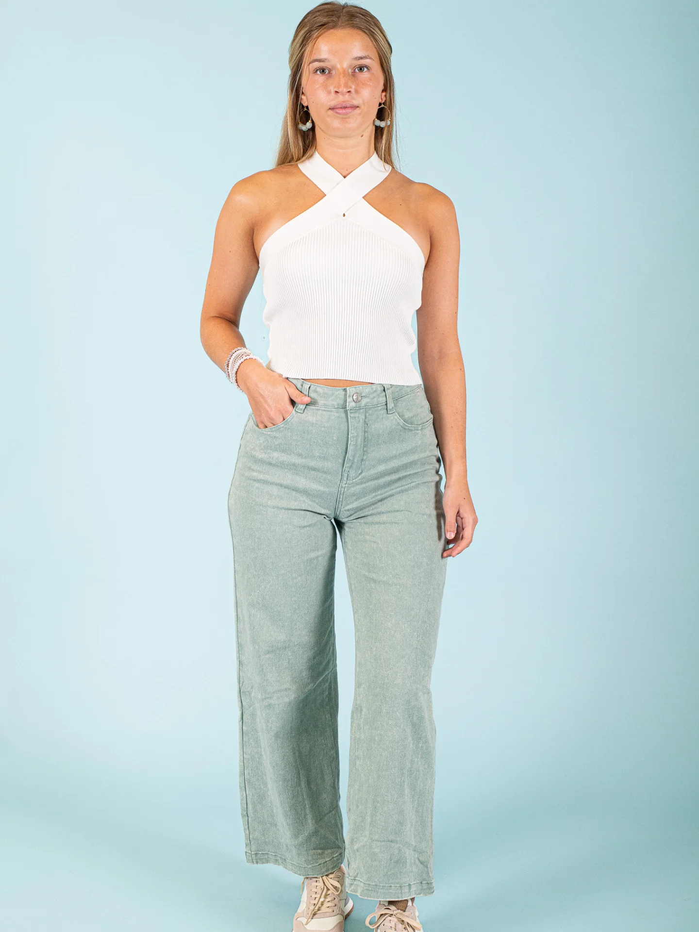 Cross Halter Neck Top - Image 3