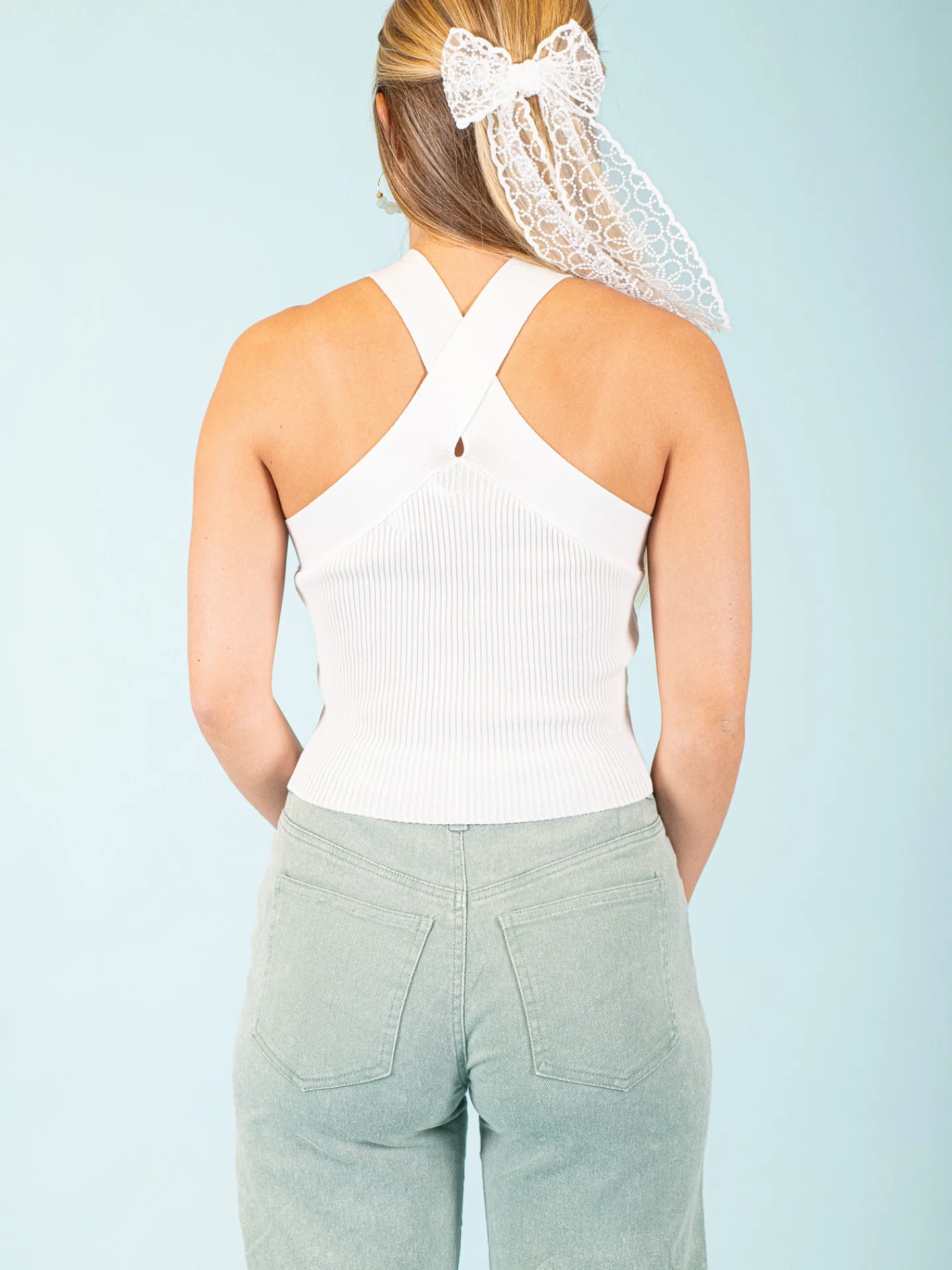 Cross Halter Neck Top - Image 4