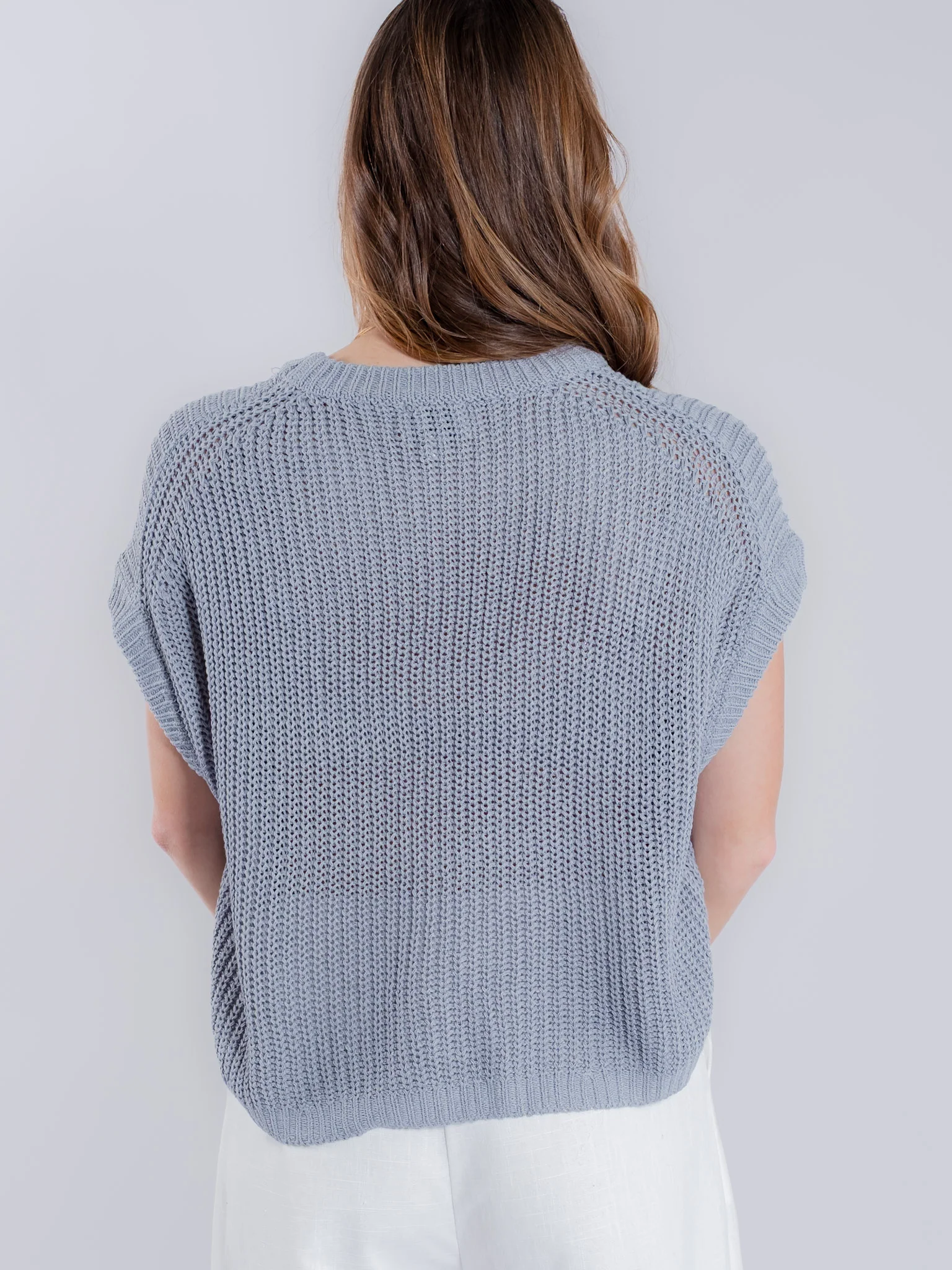 Dolman Sleeve Knitted Crewneck Top - Image 13