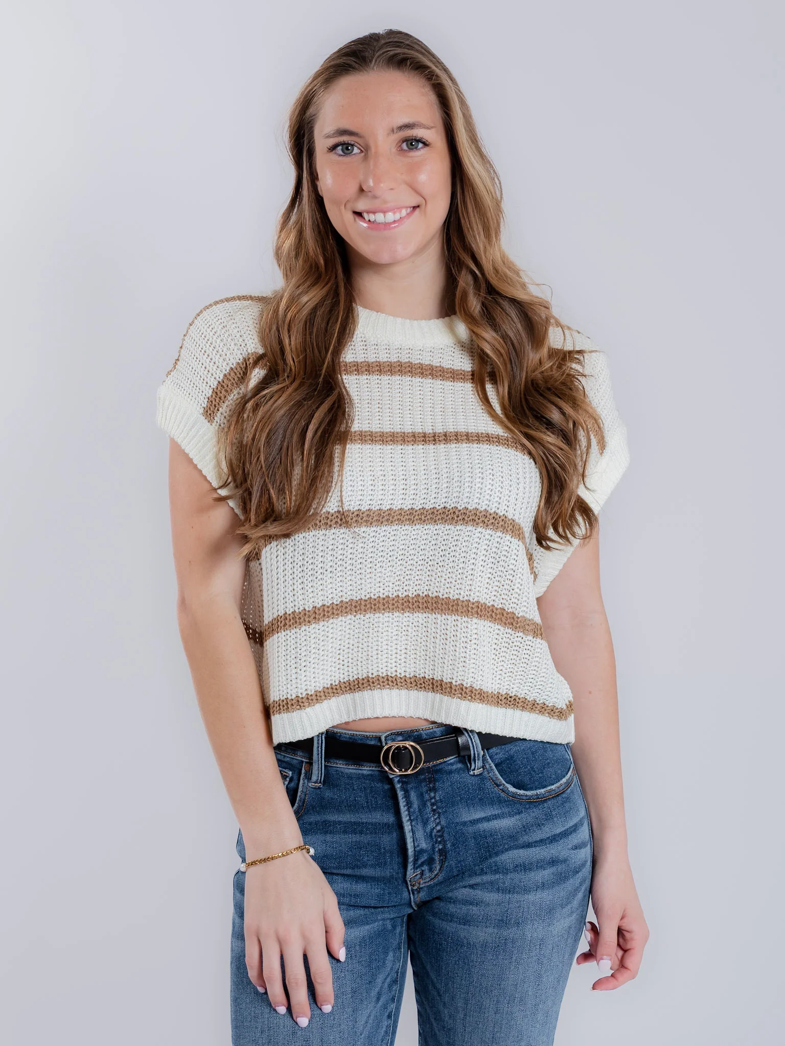 Dolman Sleeve Knitted Crewneck Top - Image 7