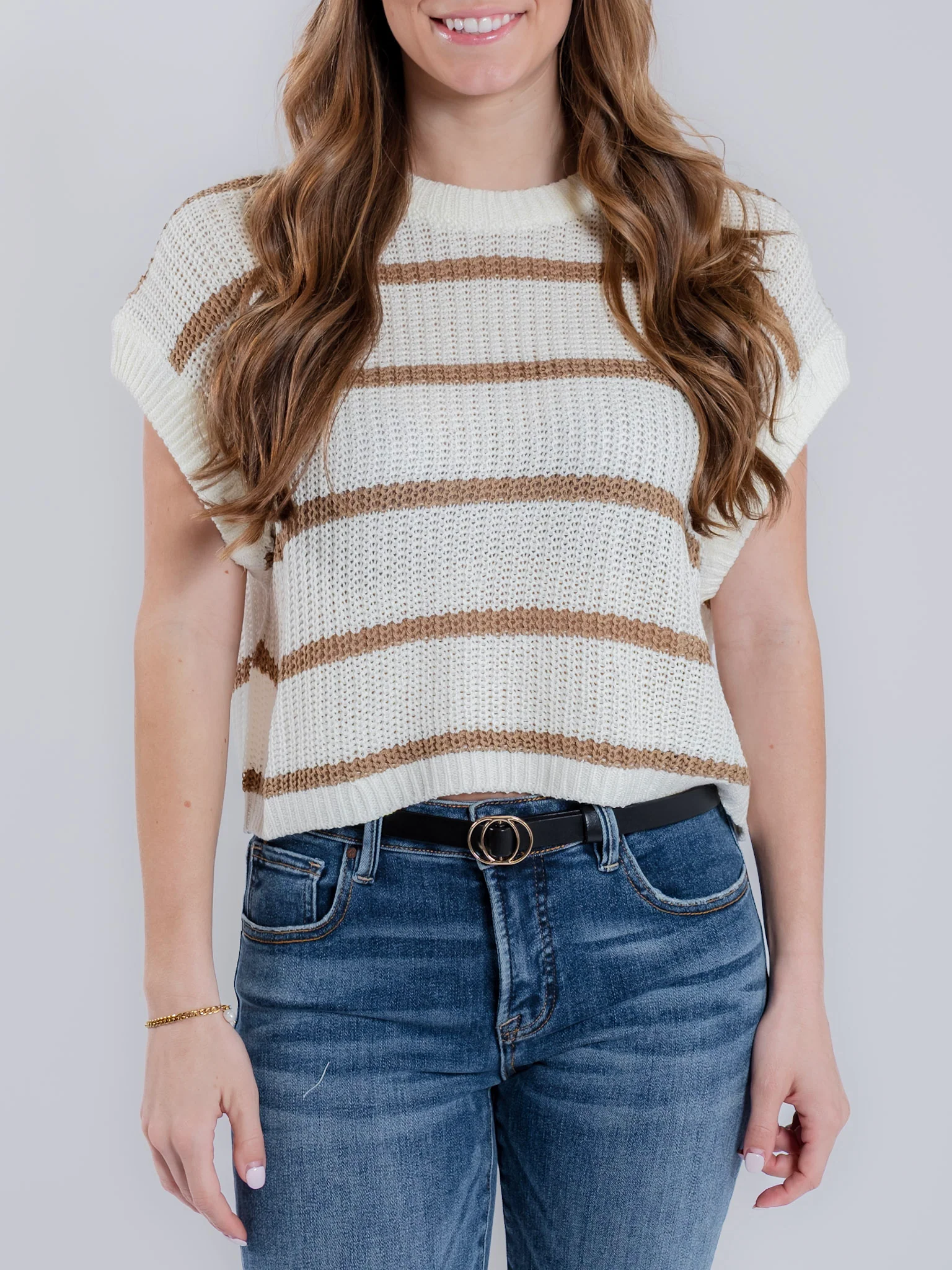 Dolman Sleeve Knitted Crewneck Top - Image 9
