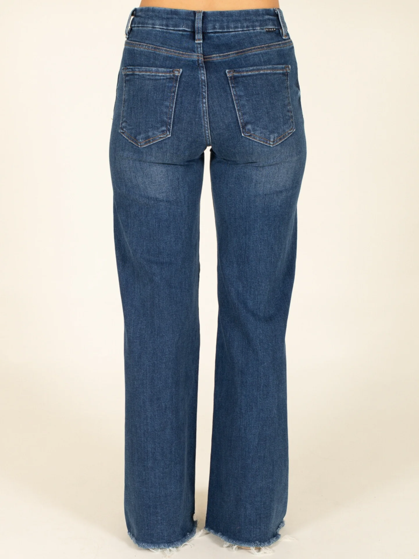 High Rise Blue Wide Leg Jeans - Image 6