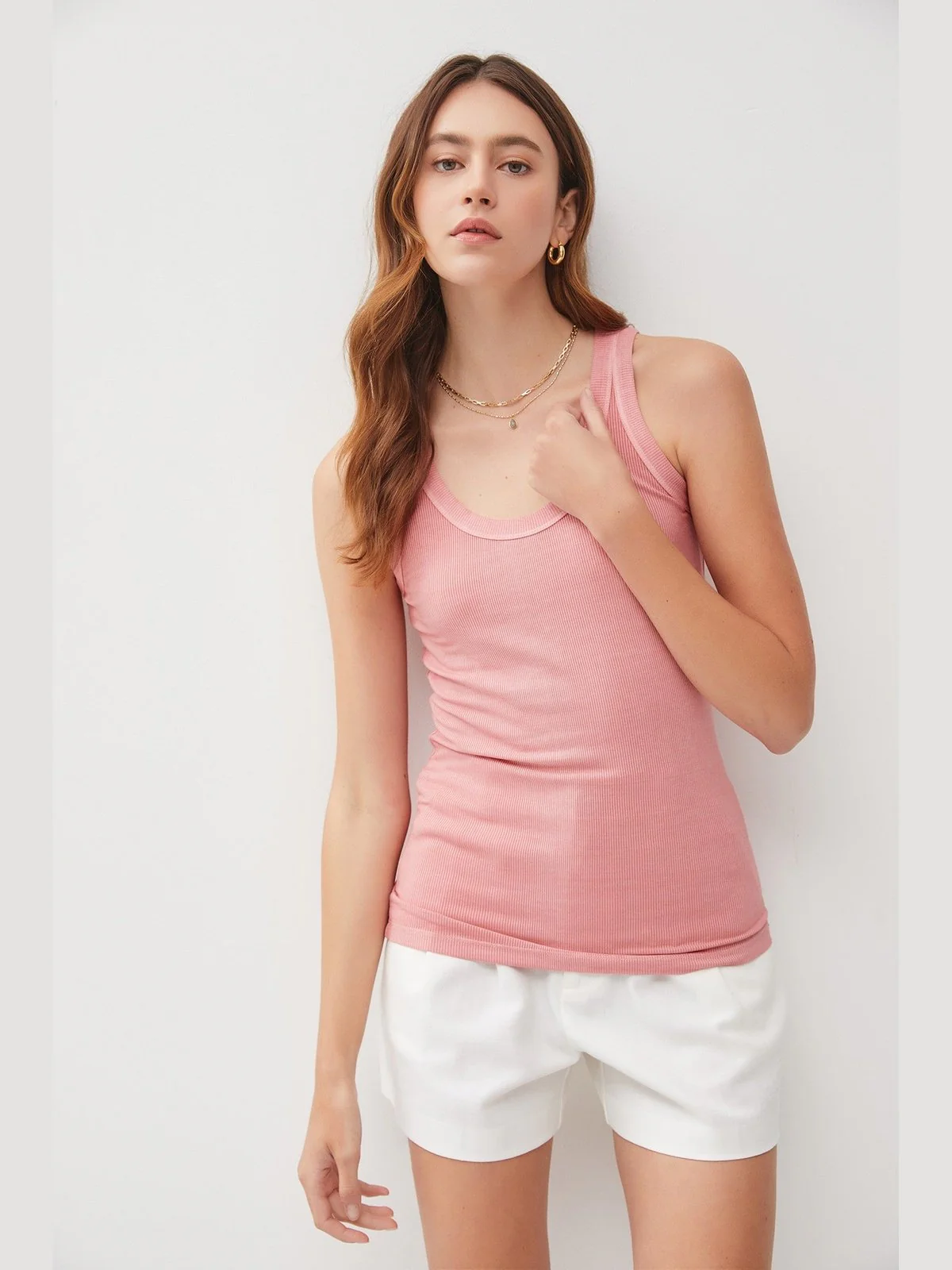 Ribbed Scoop Neck Tank - Image 3