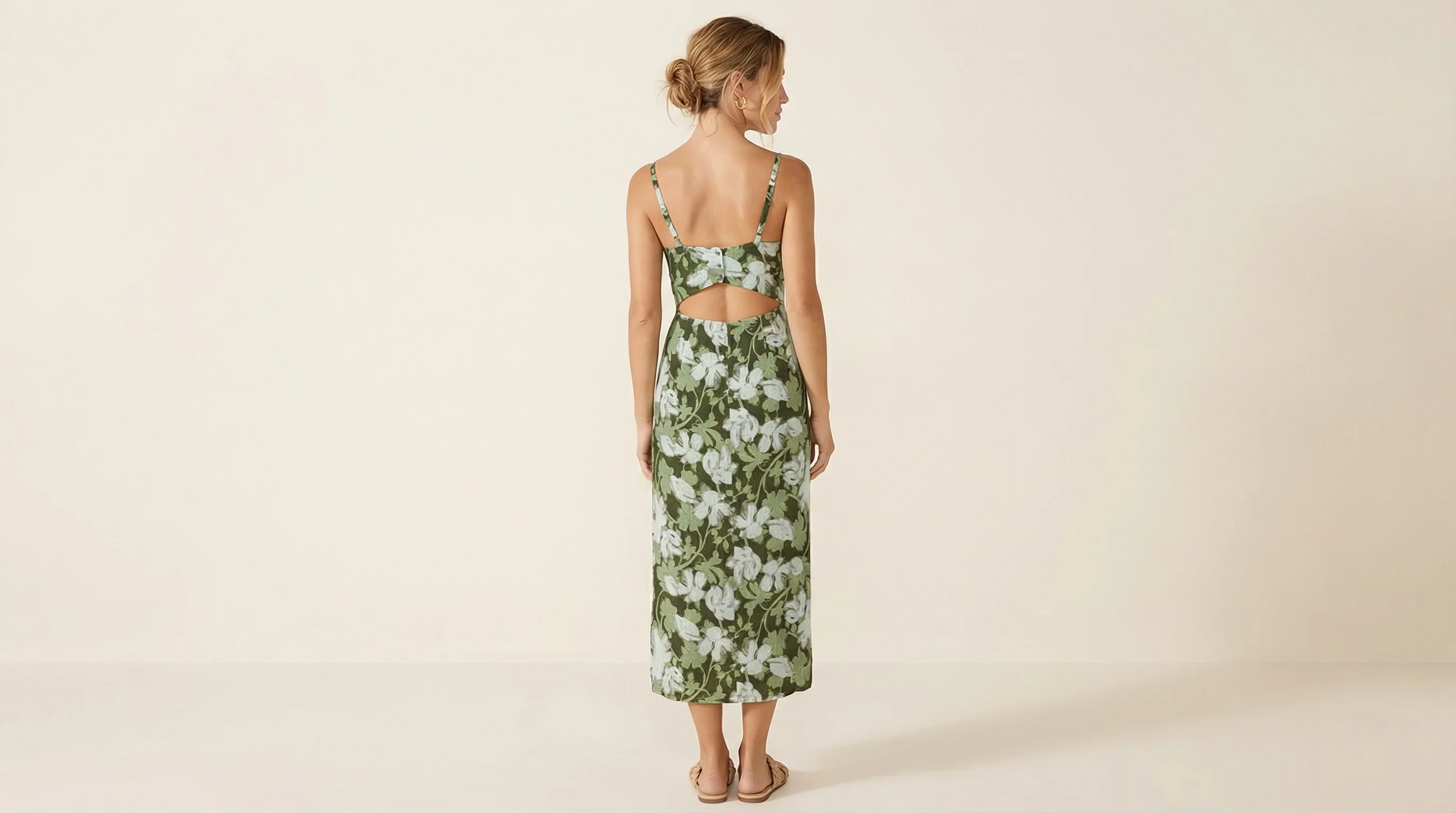 Sage Garden Cutout Maxi Dress - Image 3