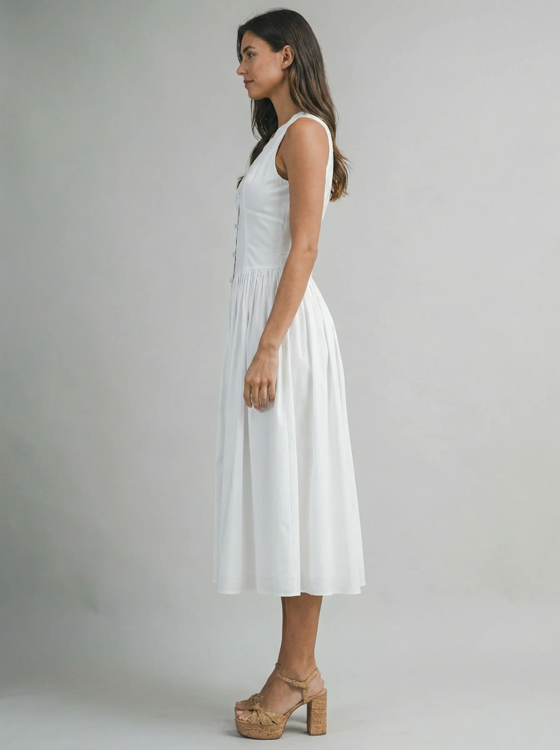 Seabreeze Scallop Midi Dress - Image 3