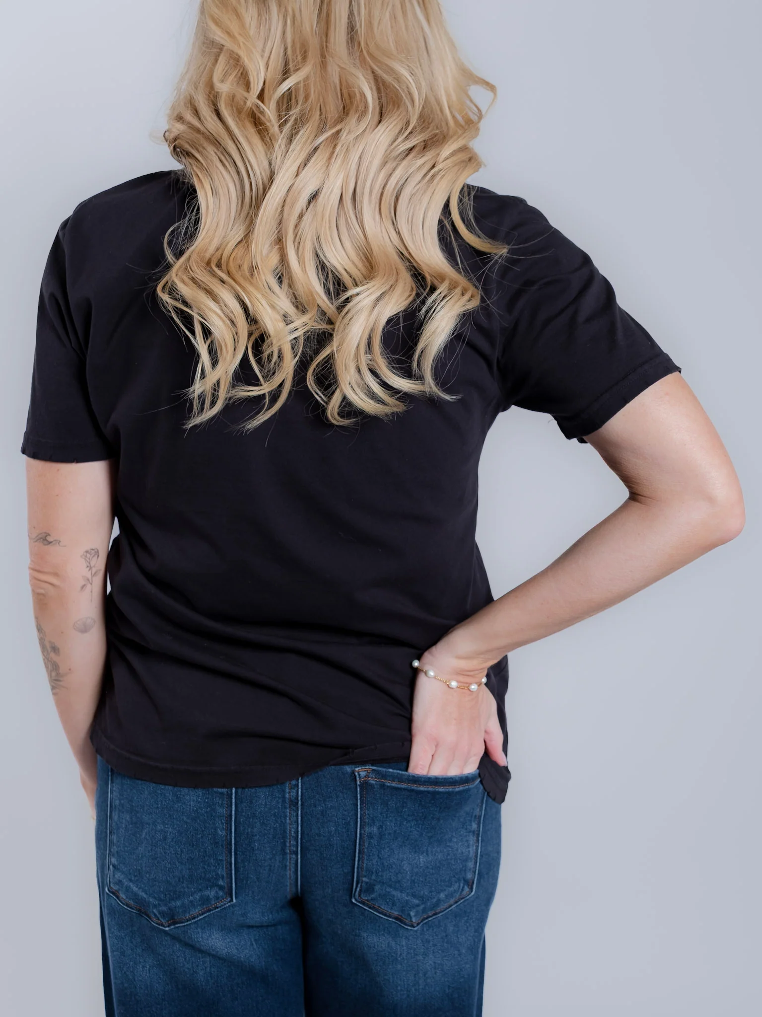 V-Neck Distressed Basic Tee - Image 6